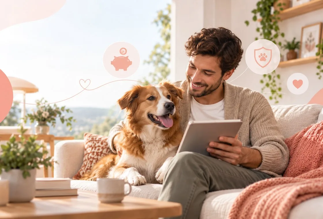 Pet owner in a location-focused insurance context